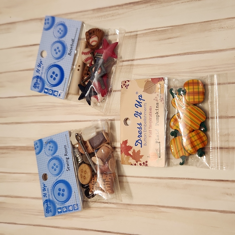 Variety Dress It Up Button Packs-  3 packs